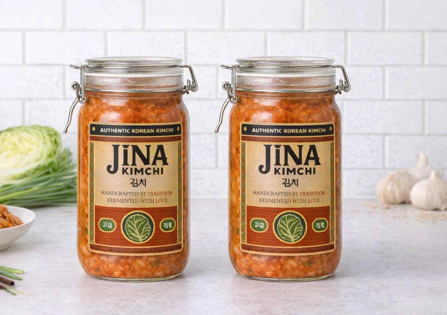 2 jars of jina kimchi