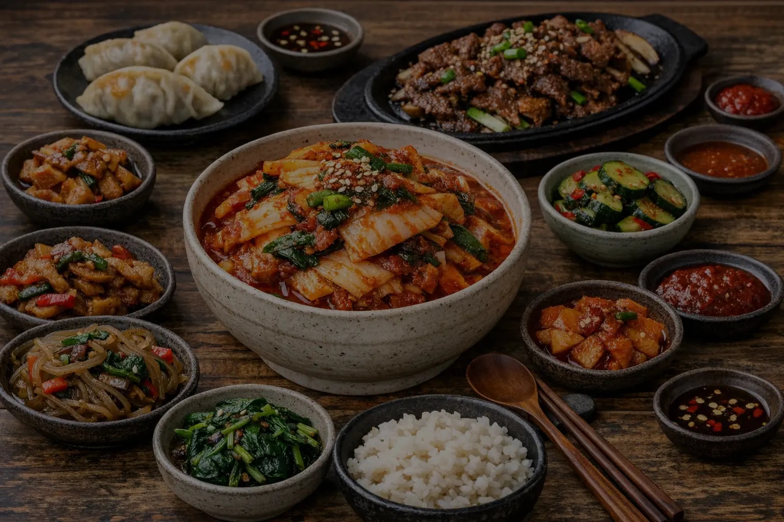 Kimchi and other asian dishes